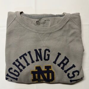 Under Armour Gray Fighting Irish Thermal Shirt
